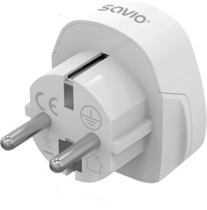 Savio SAVIO AP-06 Adapter podróżny, gniazdo globalne – wtyk EU 3
