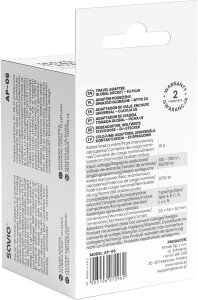 Savio SAVIO AP-06 Adapter podróżny, gniazdo globalne – wtyk EU 5