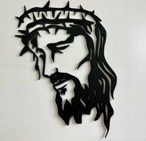 Jesus Wall Art  nowoczesna dekoracja ścienna 3D z wizerunkiem Jezusa - 24 cm 2