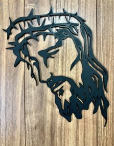 Jesus Wall Art  nowoczesna dekoracja ścienna 3D z wizerunkiem Jezusa - 24 cm 3