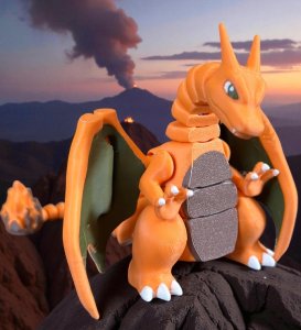 Ruchoma figurka Pokmon Charizard -  kolekcjonerska zabawka dla fanów Pokmon 3