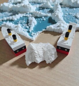Krups Model RMS Titanic  składany model statku z magnesami 30 cm skala 1:1000 2