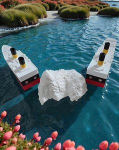 Krups Model RMS Titanic  składany model statku z magnesami 30 cm skala 1:1000 5