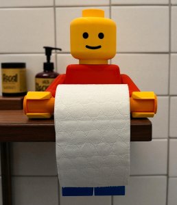 Uchwyt na papier toaletowy w Stylu Lego 34 cm oryginalna dekoracja łazienki 2