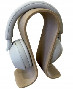 Uchwyt na słuchawki Omega  styl drewna, elegancki stojak na biurko 5