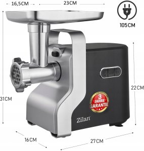 Maszynka do mielenia mięsa Zilan ZLN0126 Galas maszynka do mielenia z metalu zobrat 2100W ZLN0126 (8682744801109) 11