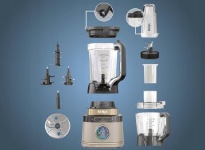 Blender kielichowy Ninja Ninja 3w1 Detect Power Blender Processor Pro robot kuchenny 1200W zestaw 4