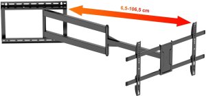107cm Dlugie ramie Uchwyt na Telewizor 32-75 VX-531 Extra Mocny narozny 7