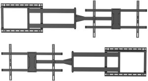 107cm Dlugie ramie Uchwyt na Telewizor 32-75 VX-531 Extra Mocny narozny 10