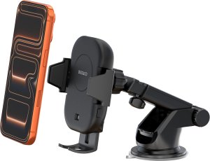Ładowarka Deltaco Bezprzewodowa ładowarka samochodowa DELTACO 15 W automatyczny podwójne uchwyty czarny QI-C1001 1902561 7