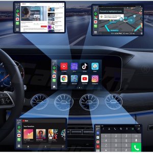 CARLINKIT Adapter bezprzewodowy AI Box z Androidem 13 - 8 GB + 128 GB do oryginalnych radioodbiorników samochodowych z CarPlay niebieski 3
