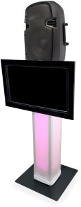 Czarny totem 100-175cm PTS25B-TV z akcesoriami one size 10
