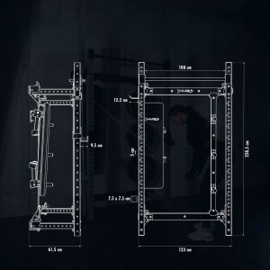 KLT34 WIELOFUNKCYJNA KLATKA TRENINGOWA SKŁADANA GREY HMS 3