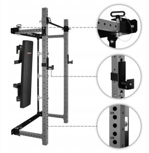 KLT34 WIELOFUNKCYJNA KLATKA TRENINGOWA SKŁADANA GREY HMS 8