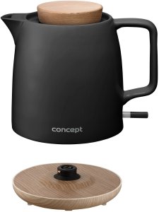 Czajnik elektryczny ceramiczny Concept, 1L, Czarny 8