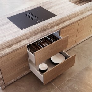 Płyta indukcyjna z okapem blatowym Auphoria Out 80.1 Black Mat (bez silnika) one size 6