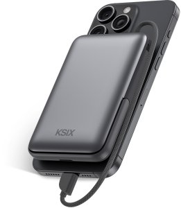 Powerbank Ksix Ksix Magnetic Power Bank 10000 mAh, 22.5W for iPhone and Apple watch, Grey 6