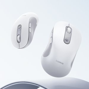 Mysz Baseus Mysz bezprzewodowa F02 USB 2.4GHz - biała 4