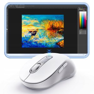 Mysz Baseus Mysz bezprzewodowa F02 USB 2.4GHz - biała 7