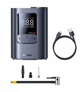 Kompresor bezprzewodowy Baseus GoTrip VA1 Super Mini z 3 końcówkami - czarny 12