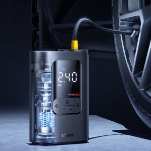 Kompresor bezprzewodowy Baseus GoTrip VA1 Super Mini z 3 końcówkami - czarny 5