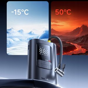 Kompresor bezprzewodowy Baseus GoTrip VA1 Super Mini z 3 końcówkami - czarny 10