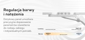 Lampa zabiegowa do manicure Glow L05 łuk do blatu biała 3