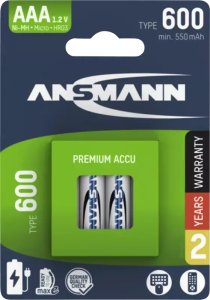Ansmann 1x4 NiMH akumulator Micro AAA Typ 600 min.550 mAh 1311-0022 2