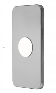 Metal plate for magnet holders - round silver 11