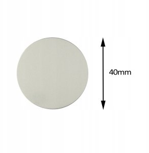 Metal plate for magnet holders - round silver 3