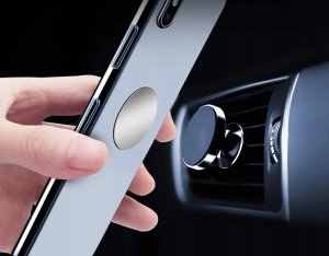 Metal plate for magnet holders - round silver 7