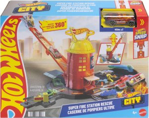 Mattel Hot Wheels City Zestaw Super Straż Pożarna Remiza + tor (JHL95) 6