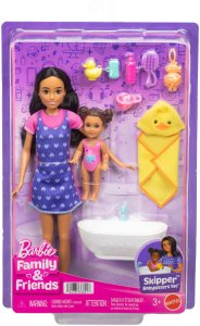 Lalka Barbie Mattel Skipper: Klub opiekunek - zestaw z bobasem i wanną do kąpieli (JJB43) 6
