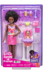 Lalka Barbie Mattel Skipper: Klub opiekunek - zestaw z bobasem i krzesełkiem do karmienia (JJB45) 6