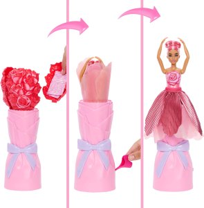 Lalka Barbie Mattel Petal Pop Kwiatowa niespodzianka Czerwona róża (JMF59) 2
