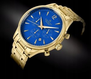 Zegarek Męski Giewont Chronograph Sapphire Złoto Niebieski GW6310-B5 2