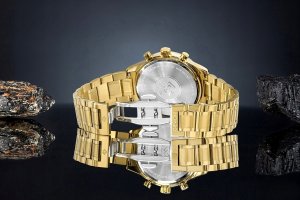 Zegarek Męski Giewont Chronograph Sapphire Złoto Niebieski GW6310-B5 5