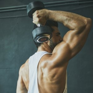 30 kg Hantla żeliwna gumowana stała 3