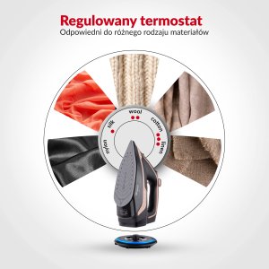 Żelazko parowe bezprzewodowe Lehmann Pargo Golden Rose 7