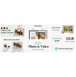 Ramka cyfrowa Lexar Lexar I Pexar Digital Picture Frame I 10.1-inch (Black) expandable with 32GB SD card or USB Flash 3