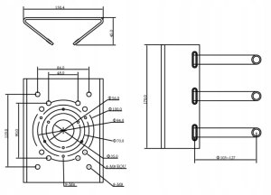 Uchwyt adapter słupowy MT-P150V2 3