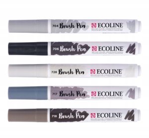 EcoLine Ecoline* Brush Pen set Shadow| 5 colours 2