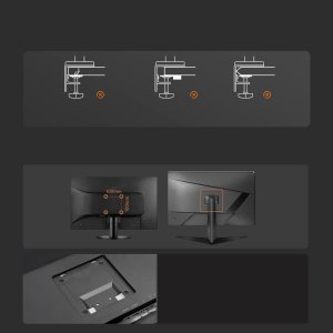 F7-G Podświetlenie RGB Gamingowy mocny uchwyt biurkowy do dużych monitorów 32-60 cali 15