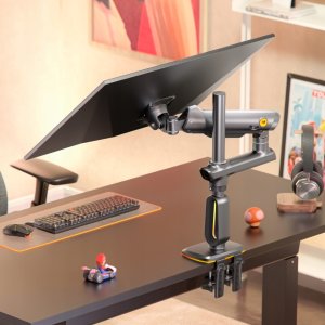 F7-G Podświetlenie RGB Gamingowy mocny uchwyt biurkowy do dużych monitorów 32-60 cali 9