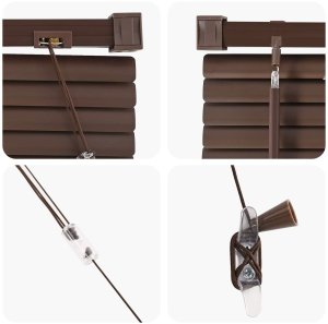 vidaXL Żaluzja wenecka Ciemnobrązowy ze wzorem 150 x 60 cm PVC 7