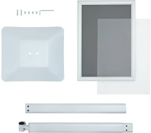 vidaXL Stojak na plakaty Srebrny 32,5 x 27 x 126 cm PVC i żeliwo 9