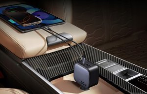 Ładowarka Ugreen UGREEN Nexode EC604 145W Fast Car Charger ładowarka samochodowa 1x USB-A 1x USB-C 1x wysuwane USB-C Kabel (70cm) 11