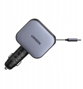 Ładowarka Ugreen UGREEN Nexode EC604 145W Fast Car Charger ładowarka samochodowa 1x USB-A 1x USB-C 1x wysuwane USB-C Kabel (70cm) 3