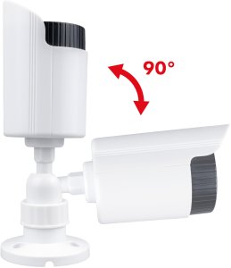 Atrapa kamery tubowej, diody IR LED, biała, zasilanie 2xAA (brak w zestawie), ABS, IR1800 W 243