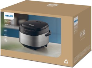 Philips Mini rice cooker | HD3093/80 3000 series | 600 W | 0.85 L | Number of programs 8 | Black/Stainless Steel 4